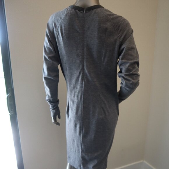 Brunello Cucinelli Monili Dress Charcoal Gray Pockets Long Sleeves Size Small - Picture 7 of 9
